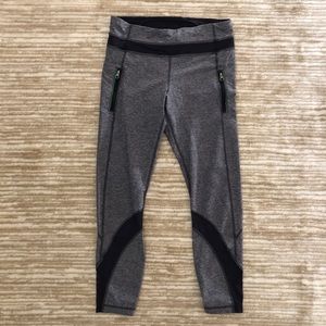 lululemon Vertical Zip Mesh Inlay 25” Leggings